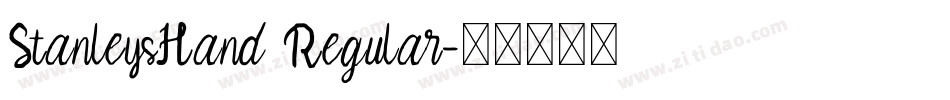 StanleysHand Regular字体转换